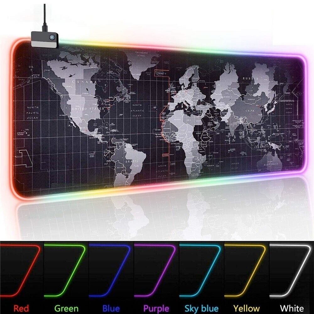 Extra Large World Map Gaming Mouse Pad