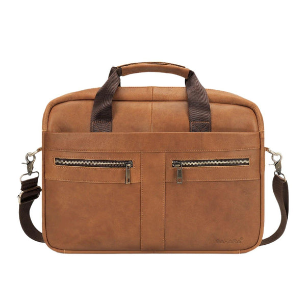 Genuine Leather Business Bag Briefcase - Laptops up to 16-inch