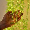 Always-On Willow Light – Imitation Leaf Decorative Wrought Iron Basket with Copper Wire LED String (Battery Powered)