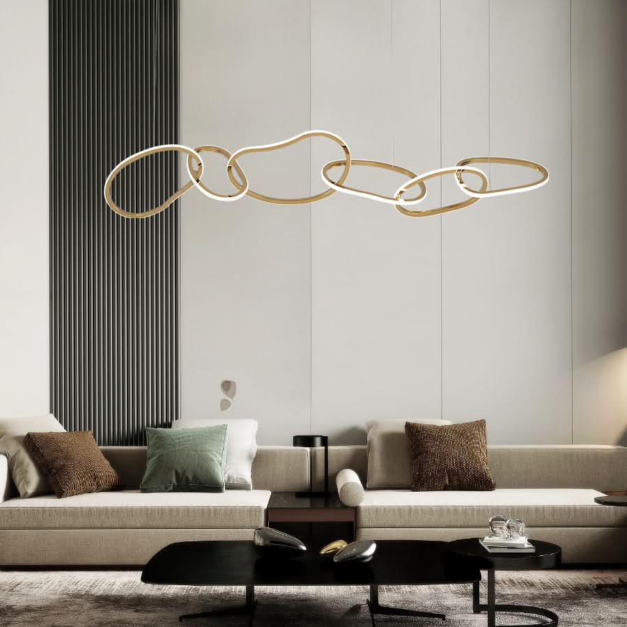 Modern Oval Chandelier Iluminating