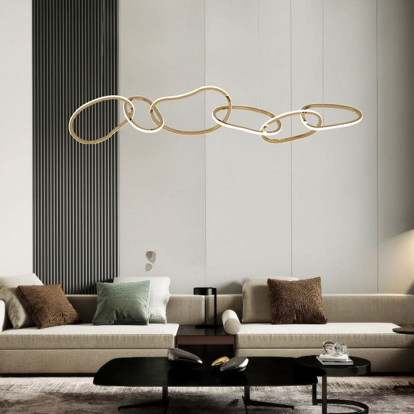 Modern Oval Chandelier Iluminating