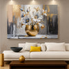 Magnolia Bloom in Gold Abstract Wall Art