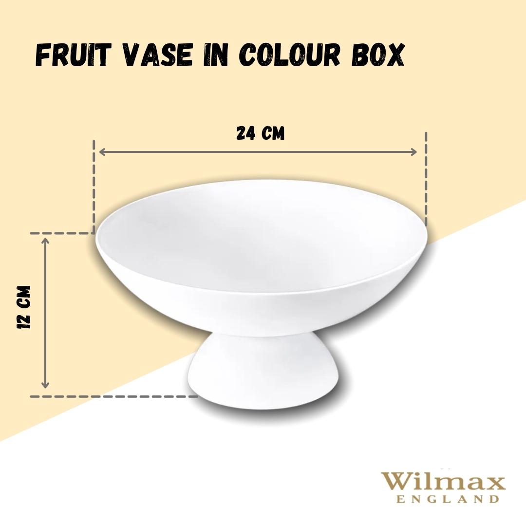 White Fruit Vase 9.5