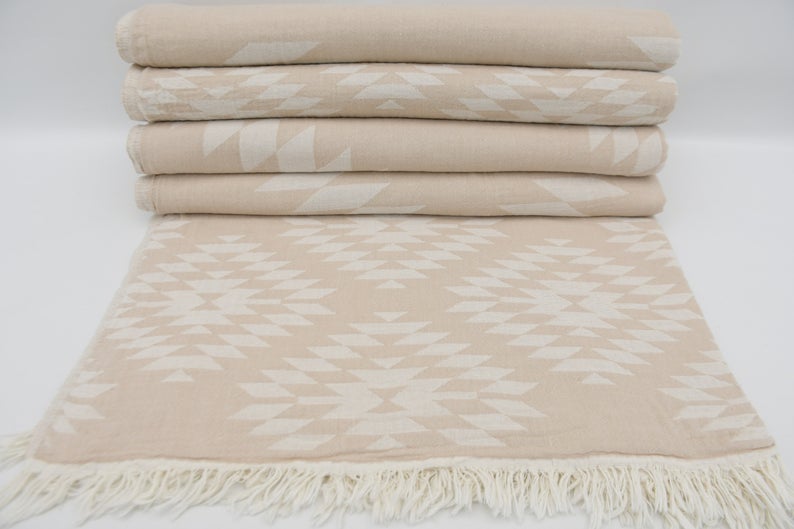 Aztec Beige Turkish Towel
