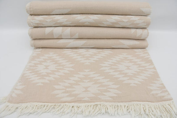 Aztec Beige Turkish Towel