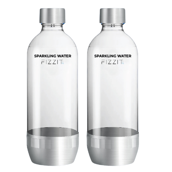 Replacement Bottle for Universal Soda Makers, Soda Stream Carbonating Sparkling Water Machine 1 Liter | 2 Pack