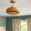 Vintage Glass LED Ceiling Light 12W Modern Minimalist Flush Mount