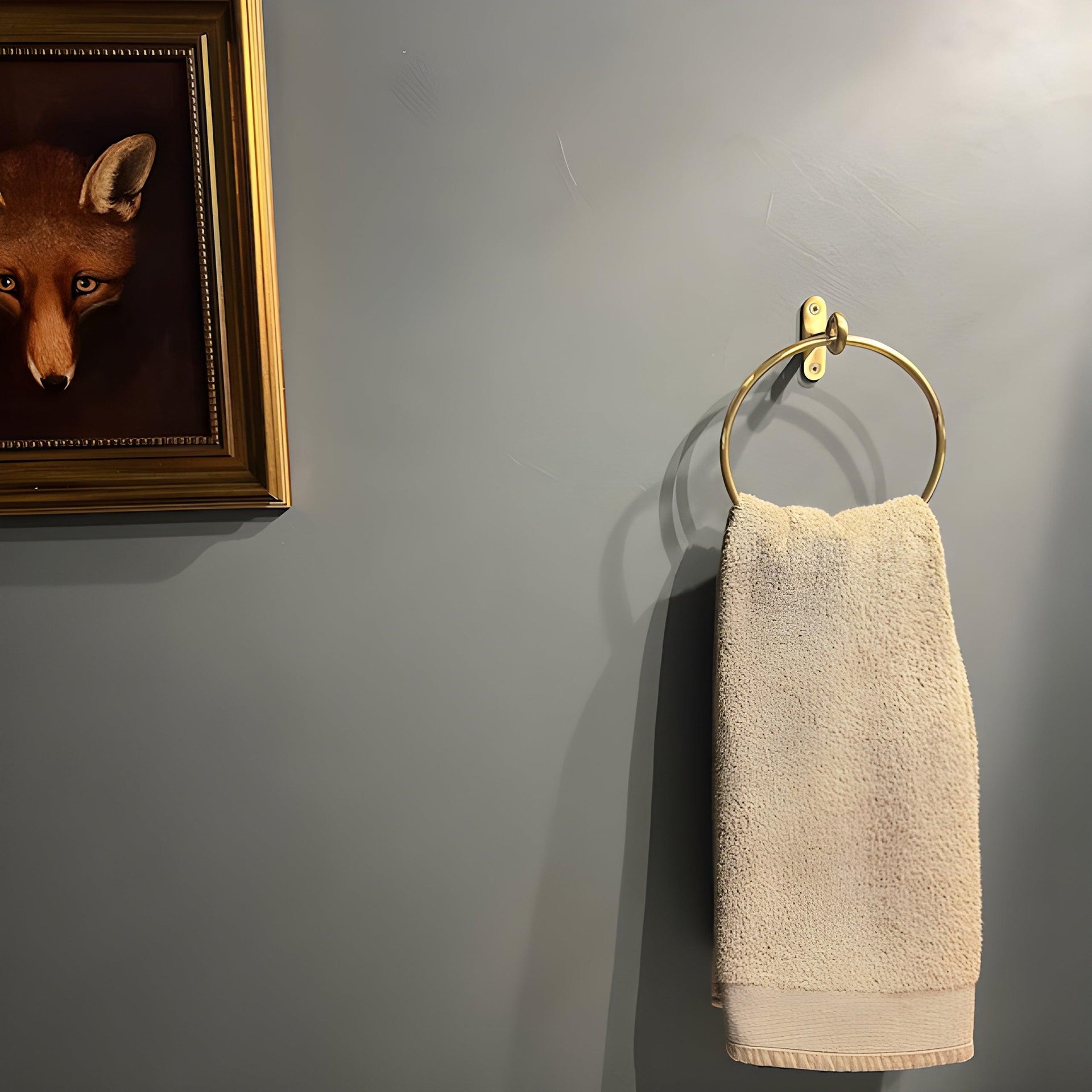 Brass Minimalist Towel Ring - Brushed/Satin