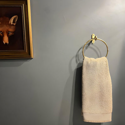 Brass Minimalist Towel Ring - Brushed/Satin