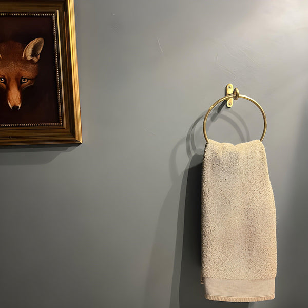Brass Minimalist Towel Ring - Brushed/Satin