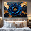 Sapphire Bloom Wall Art - 18x12 inch Medium Premium Gallery Wrapped
