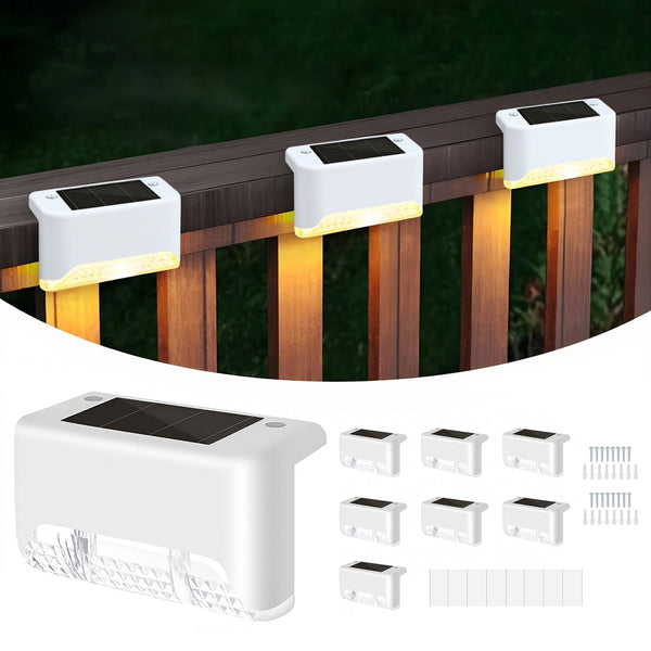 8-Pack Solar LED Deck & Step Lights