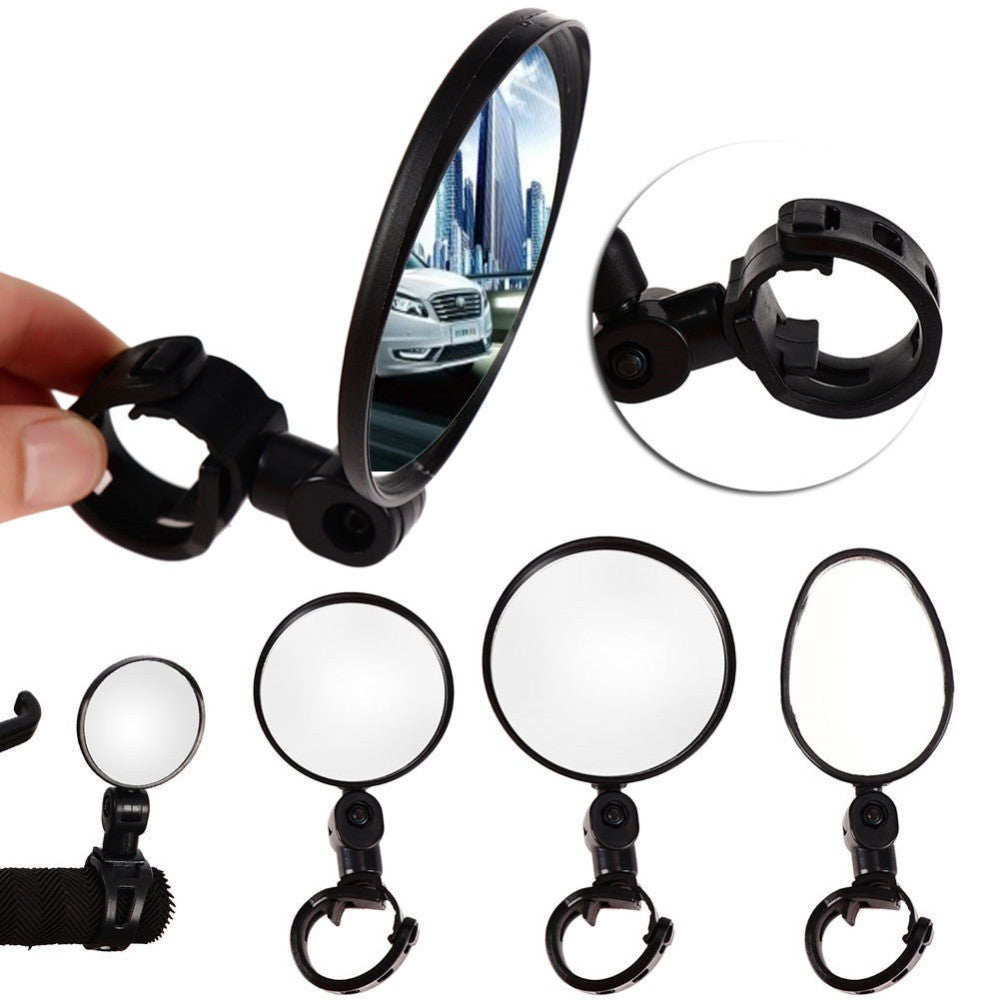 1PC Bicycle Rearview Wide Angle Handlebar Mirrors Flexible Rotate Cycling Rear View Bike Mirror Adjustable 360 Degree Rotatable Rearview Bicycle Mirrors Shockproof Wide Angle Safety Mirror For Most Mountain Road Bike
