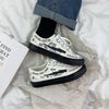 Women's Sports Sneakers Platform Casual Summer Vintage College Student Flats Casual Lace Up Woman Comfort Walking Shoes White Women Sneakers