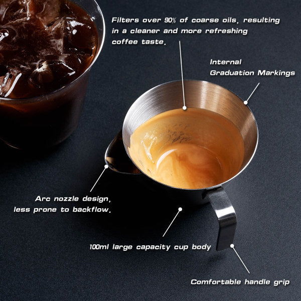 Crema-Removed Espresso Shot Cup