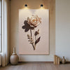 Minimalist Lone Flower Wall Art - 18x12 inch Medium Premium Gallery Wrapped