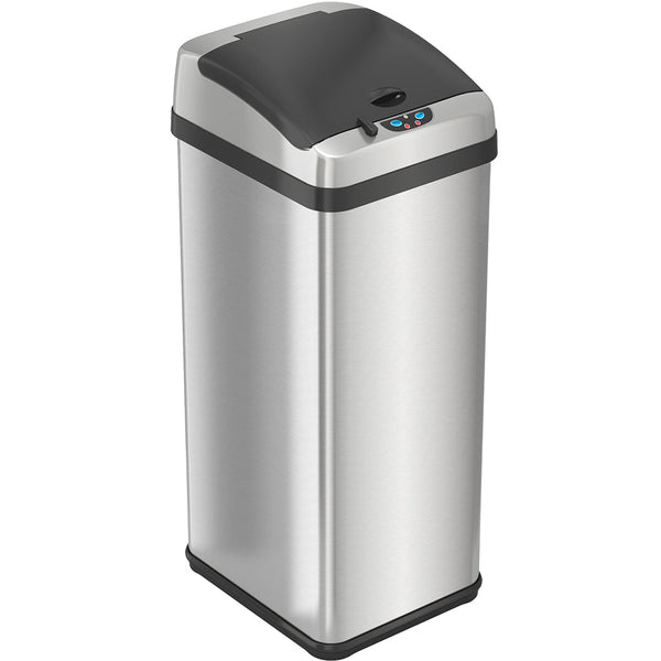 13 Gallon Platinum Edition Self-Contained Electric-Motor Sensor Kitchen Trash Can with AbsorbX