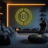 Bitcoin Metal Neon Wall Art- LN0001 - 15" / 39 cm
