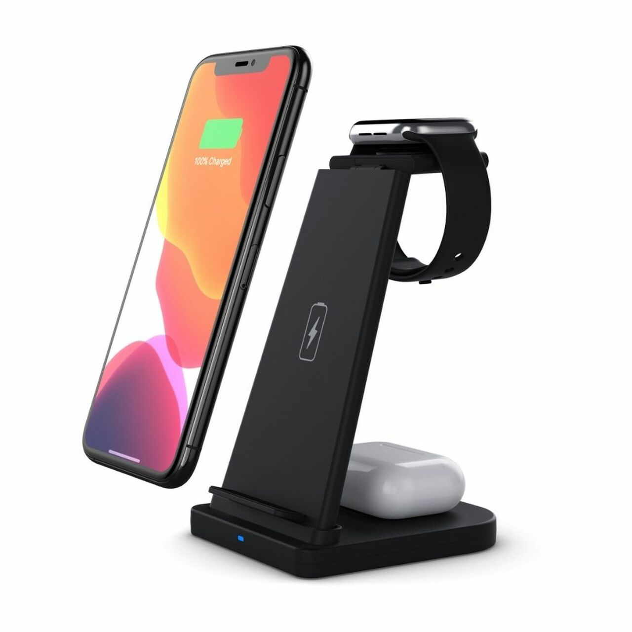 3-in-1 Fast Wireless Charging Stand for Phones, Apple Watch & AirPods
