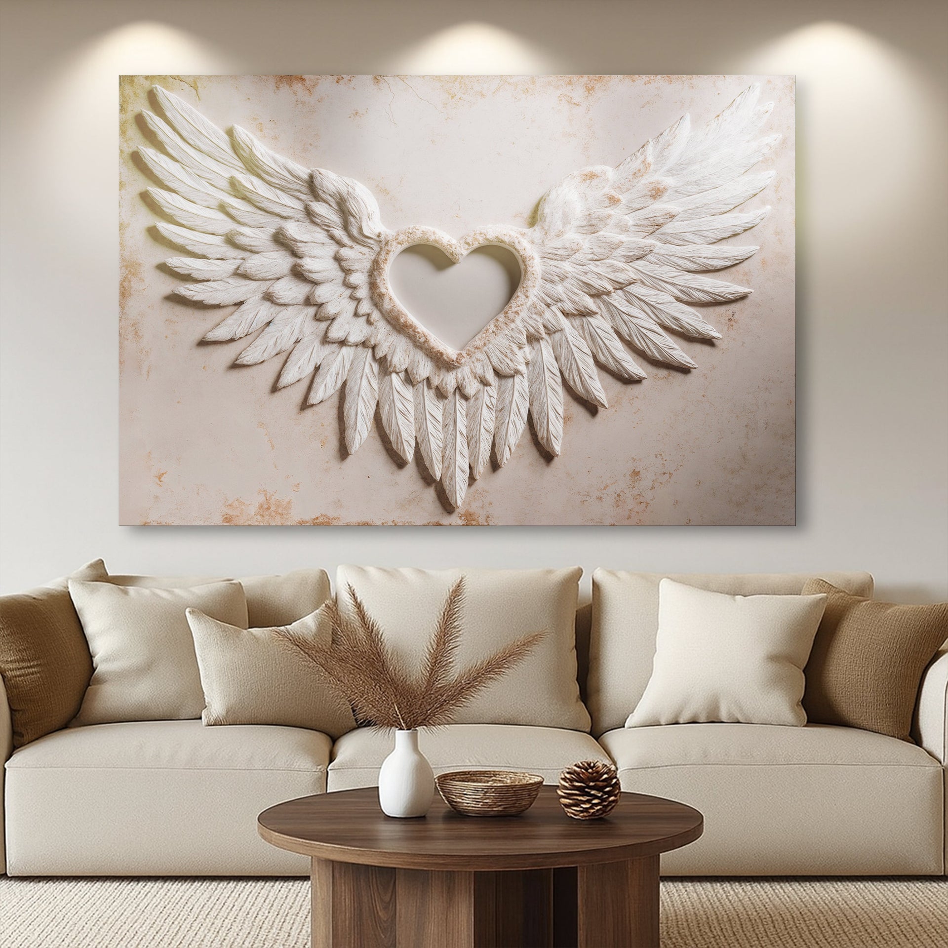 Wings of Love Abstract Wall Art II Tailored Canvases