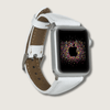 Classic White Leather Apple Watch Band - Dallas