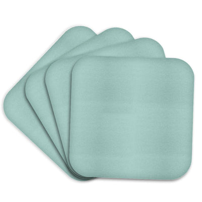 3dRose InspirationzStore Solid Colors - Plain mint blue - solid color - light turquoise-grey-gray - modern contemporary simple pastel teal - Coasters (cst_159844)