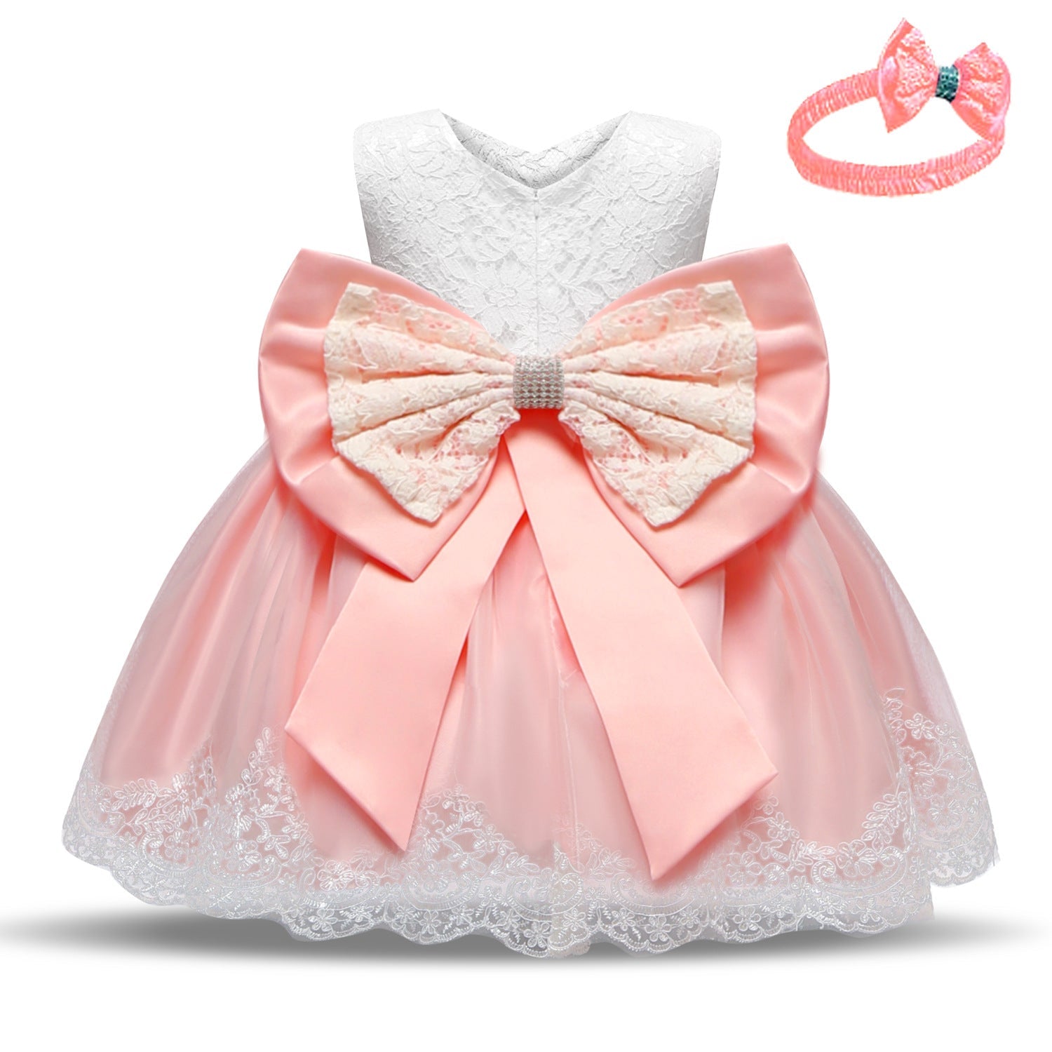 Luxury Girls First Birthday Dress for Newborn Baby Toddler for Princess Great for Parties and Carnivals Girl Party Prom Gown Clothing Wear 1-5 years