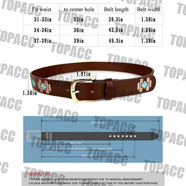 TOPACC Western Embroidery Belts for Women Men Cowgirl Cowboy Country Fashion Belt for Jeans Pants Girls - Gifts for You 'n Me
