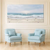 Serene Ocean Wave Coastal Wall Art III - 20x10 inch Medium Premium Gallery Wrapped