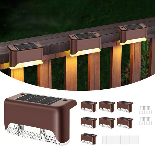 8-Pack Solar LED Deck & Step Lights