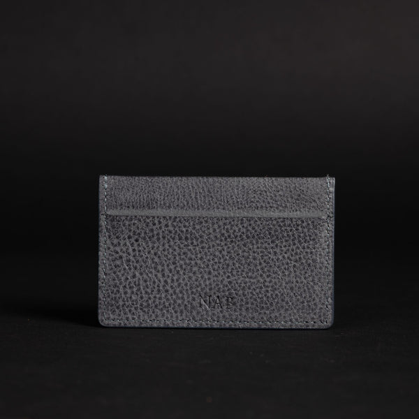 The Maverick Cardholder - Cognac American Pebble Grain Bison Leather Cardholder NAB Leather