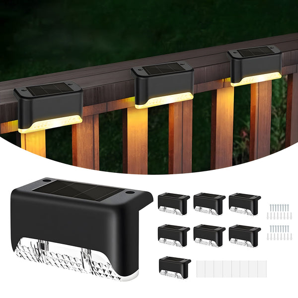 8-Pack Solar LED Deck & Step Lights