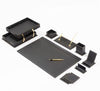 MOOG Classic Leather Desk Set - 12 PCS - Black