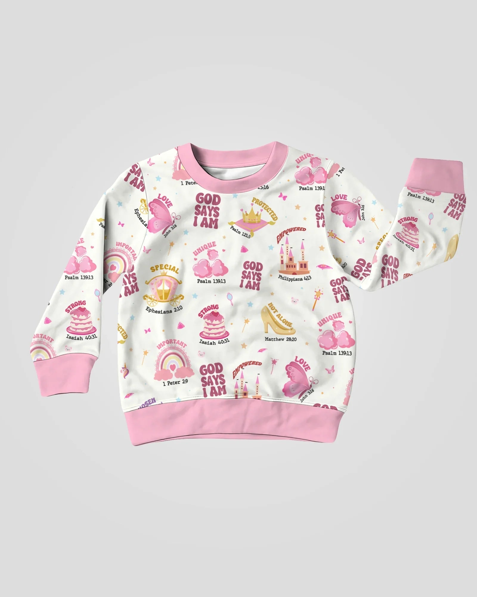 God Says I Am Girl Bamboo Crewneck Sweatshirt