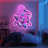 UV Printed Hologram Girl Neon Wall Art- LV0017 - 23" / 59 cm