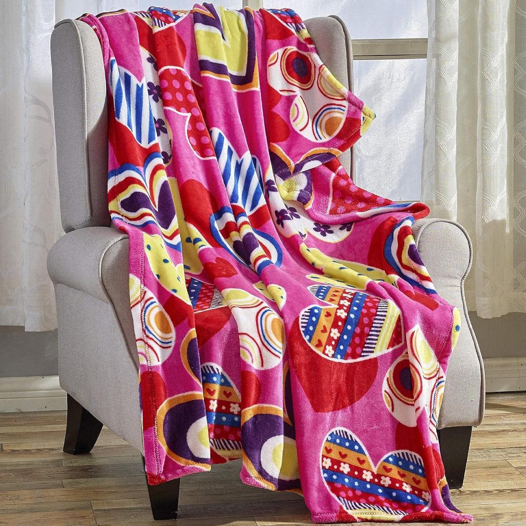 Valentine's Day Heart-Themed Throw Blanket – Ultra Plush, Soft, Cozy, and Luxurious Fleece, 50