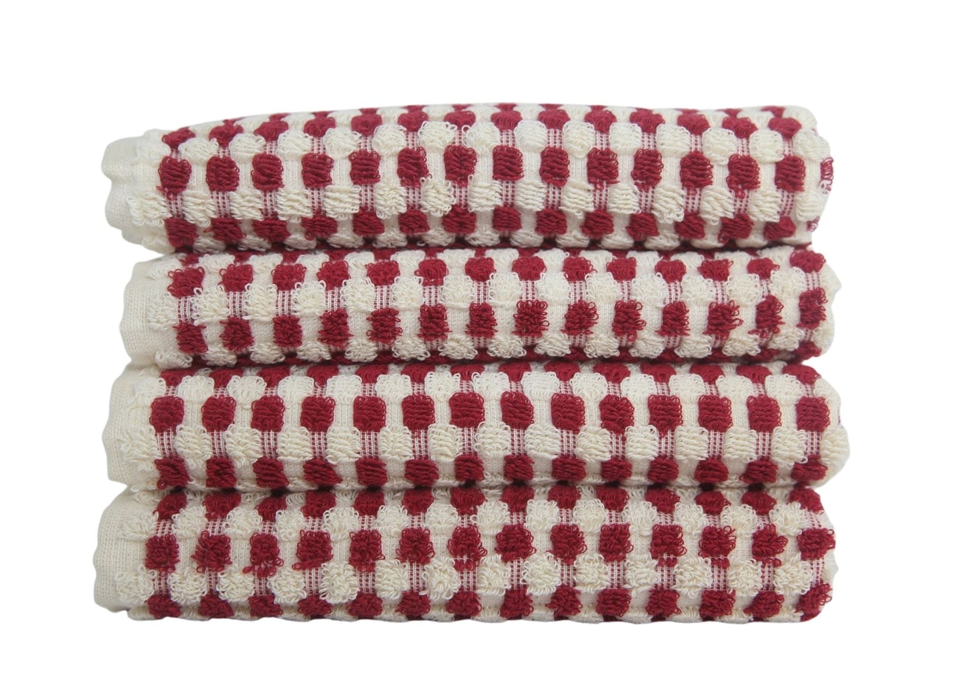 Bubble Red Terry Hand Towel