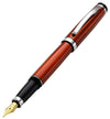 Incognito Diamond-Cut Lacquered Brass Fountain Pen (Fine Nib) - Sunstone Orange