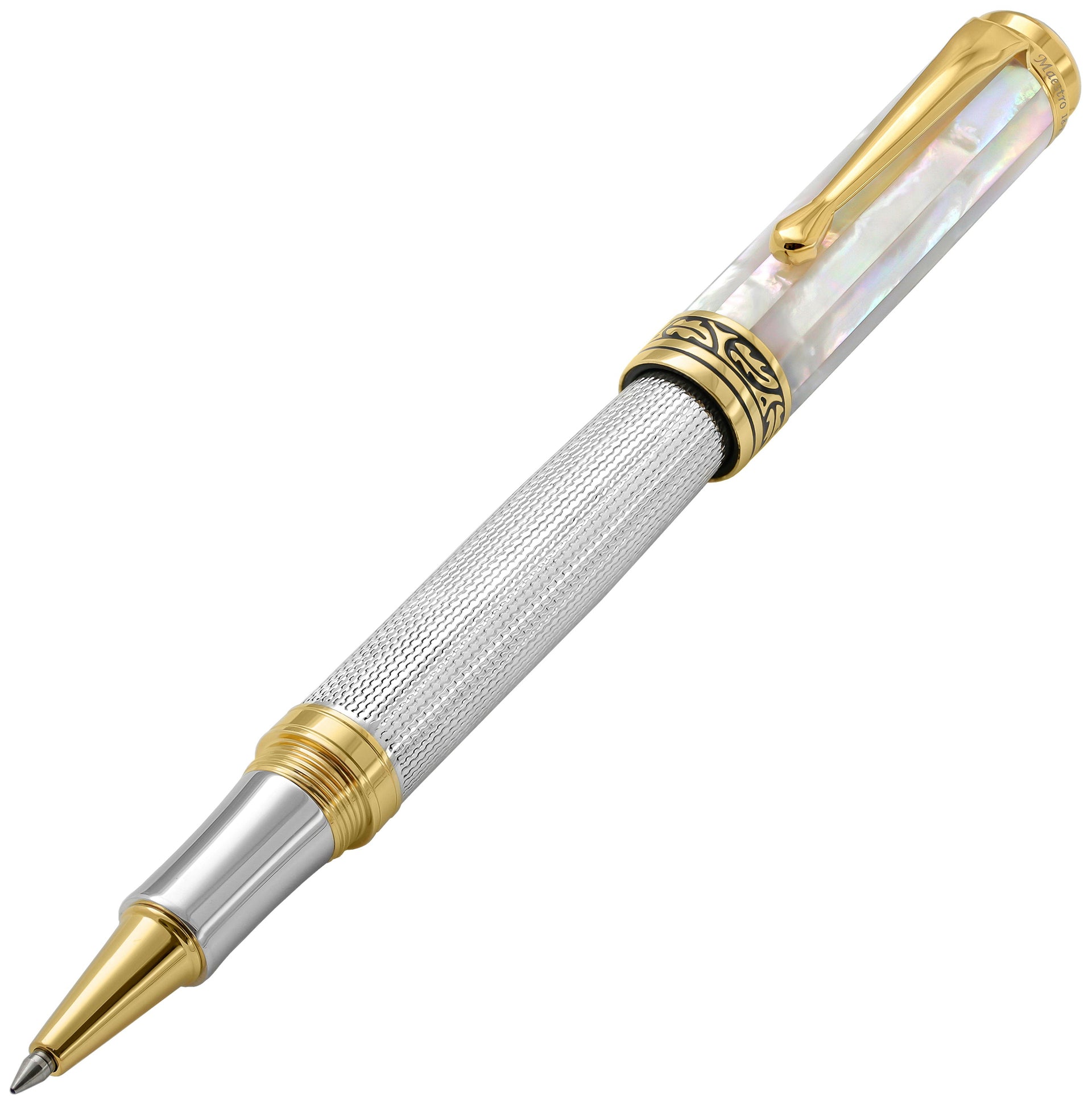 Maestro® 925 Sterling Silver Rollerball Pen - White Mother of Pearl Cap