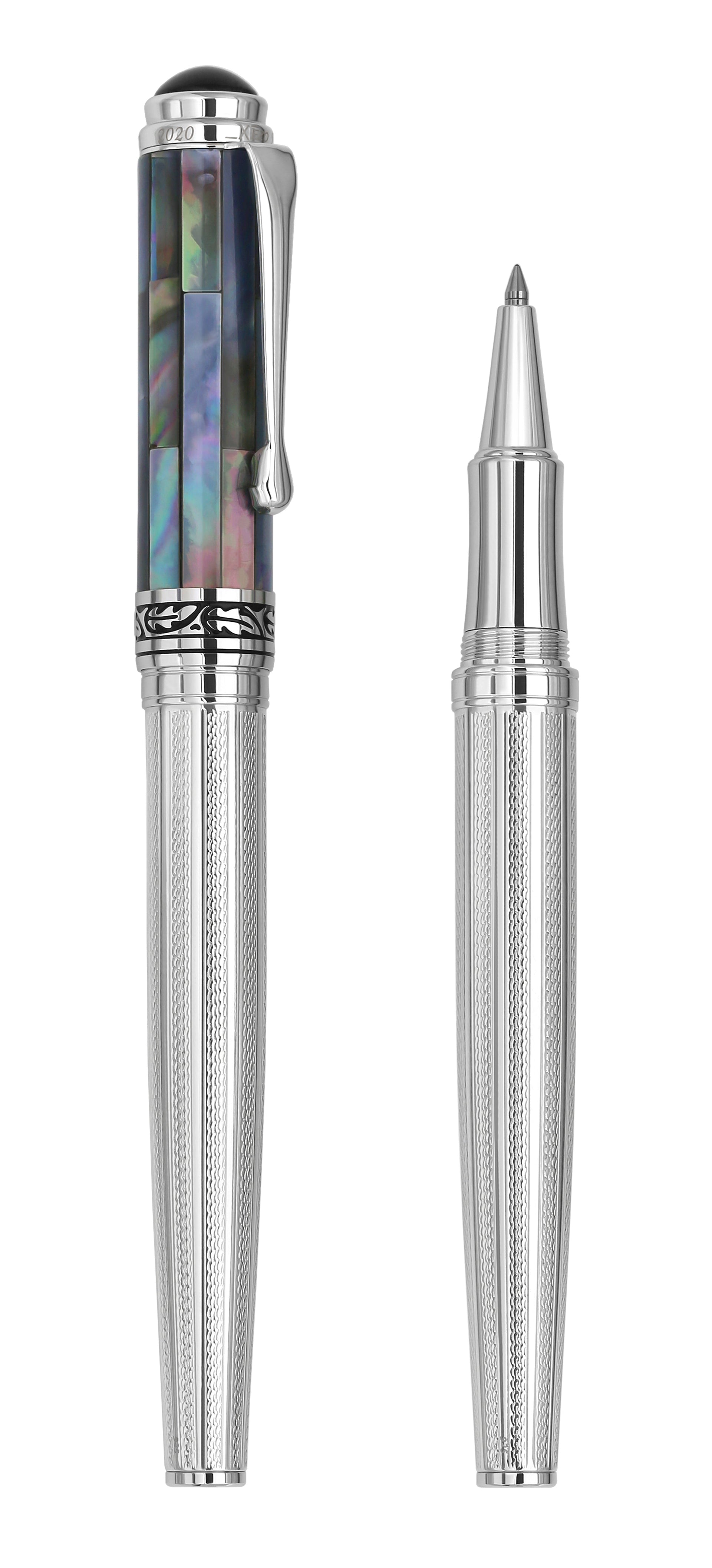 Maestro® 925 Sterling Silver Rollerball Pen - Black Mother of Pearl Cap