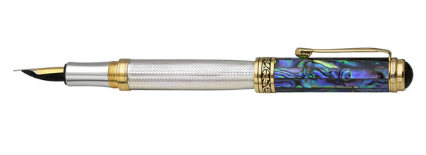 Maestro® 925 Sterling Silver Fountain Pen (Medium Nib) - Paua Abalone Cap - Gifts for You 'n Me