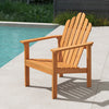 1-Pack Stackable Adirondack Chairs with Solid Acacia Wood for Patio