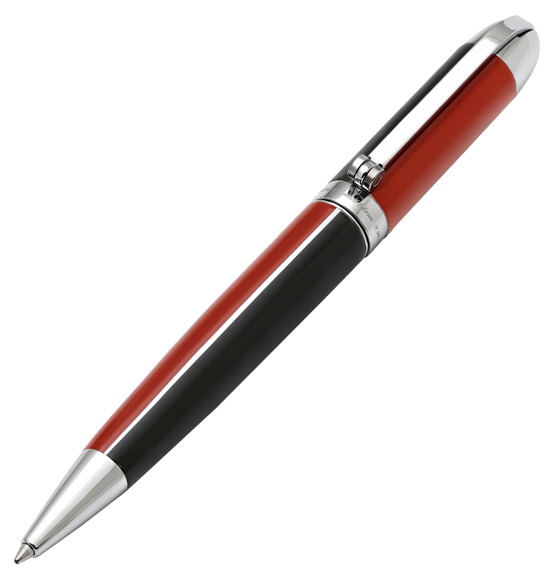 Visionary® Brass & Aluminum Enameled Ballpoint Pen - Red / Black