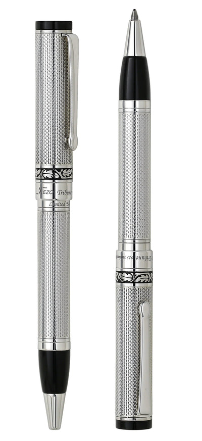 Tribune 925 Sterling Silver Guilloche Engraved Ballpoint Pen