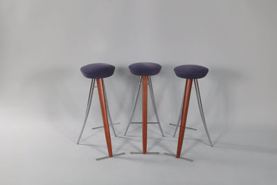 3PC Modernist Bar Stools - Vintage