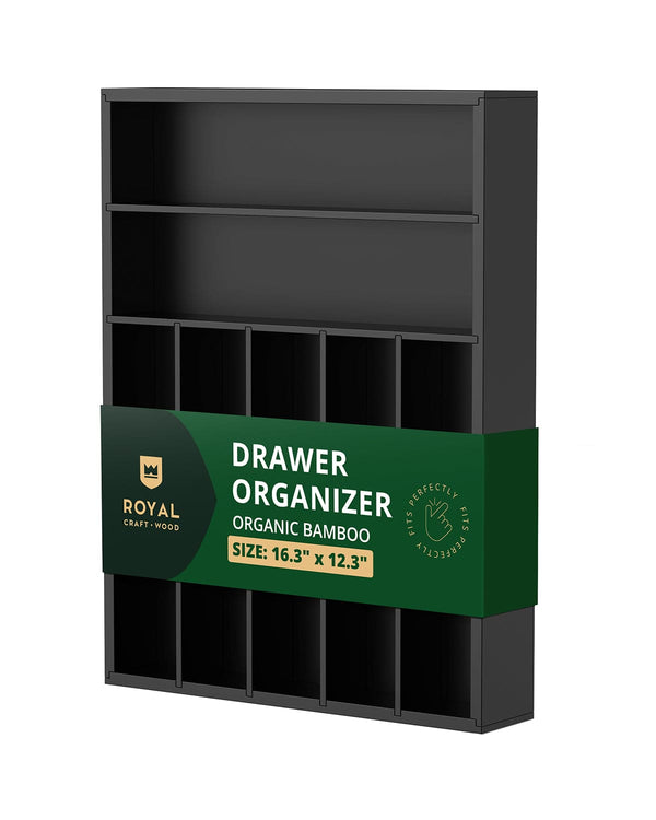 Basic Silverware Drawer Organizer, Black