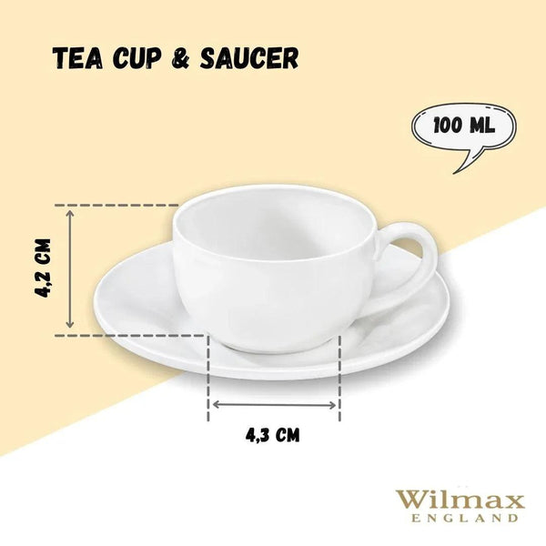 White 3 Oz | 100 Ml Coffee Cup & Saucer - Gifts for You 'n Me