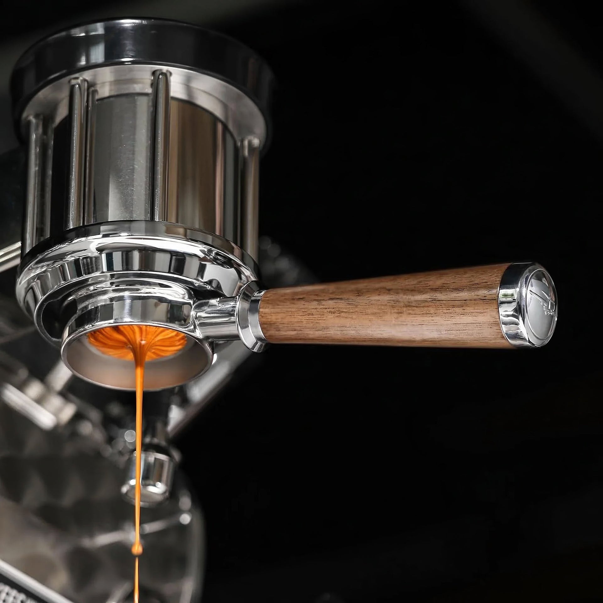 Bottomless Portafilter + Walnut Handle - E61 / La Marzocco