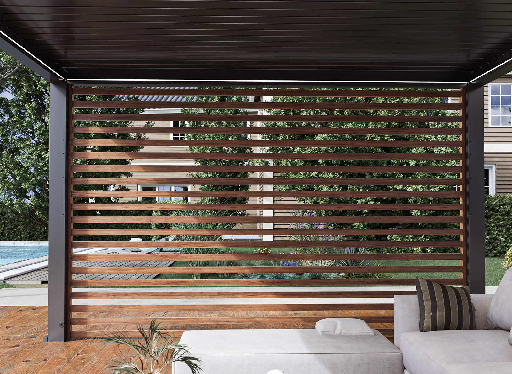 Wood-Grain Slat Walls