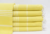 Bright Yellow Monaco Turkish Towel – Lightweight Quick Dry Beach & Bath Towel, Luxury Turkish Cotton Spa Towel, Travel & Pool Towel